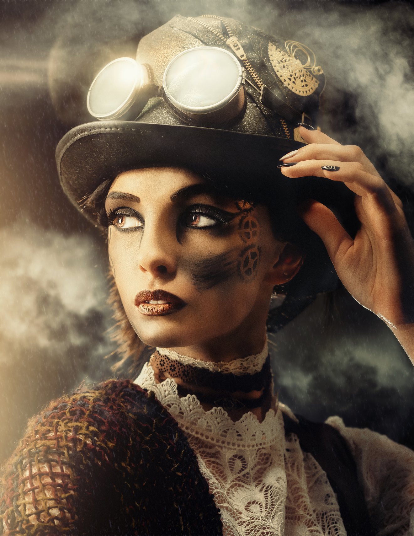 Steampunk Girl with Hat-Seed Nft