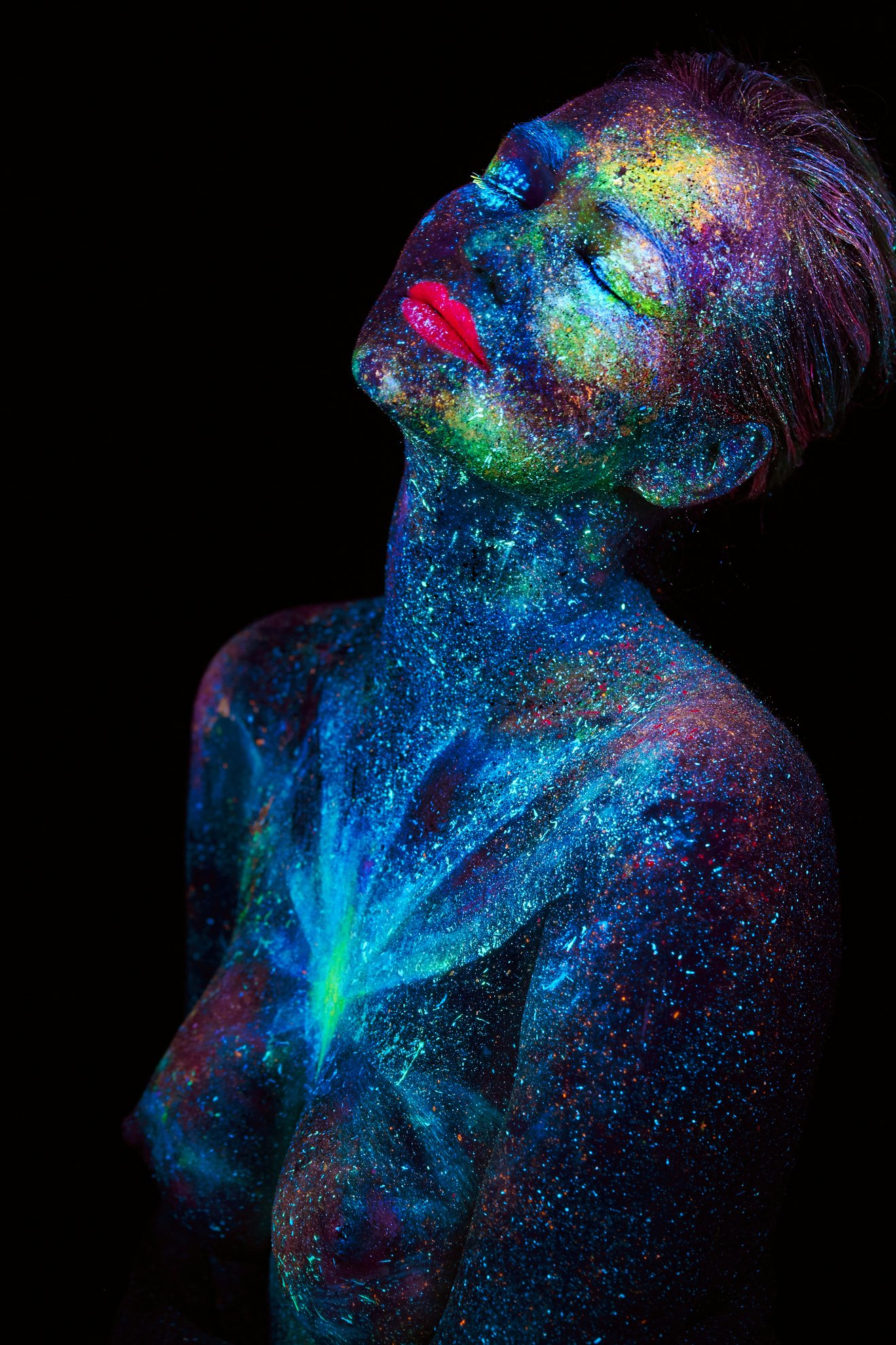 cosmic abstract uv portrait-Seed Nft