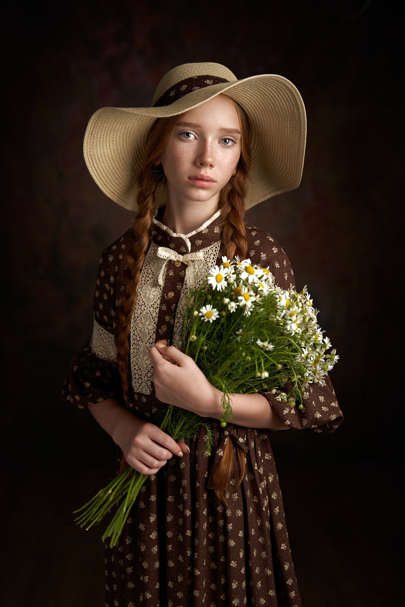 Girl with daisies-Seed Nft