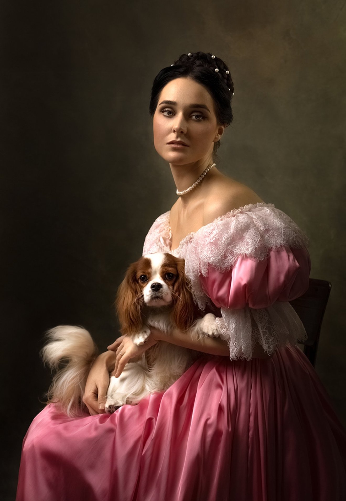 Lady with a dog-Seed Nft